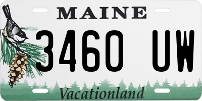 ME license plate 3460UW
