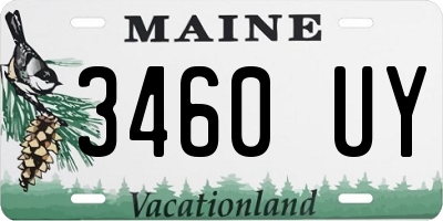 ME license plate 3460UY