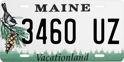 ME license plate 3460UZ