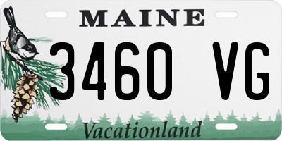 ME license plate 3460VG