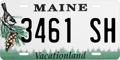 ME license plate 3461SH