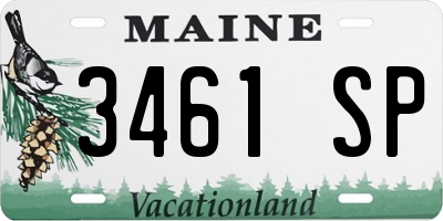 ME license plate 3461SP