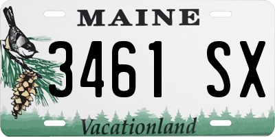 ME license plate 3461SX