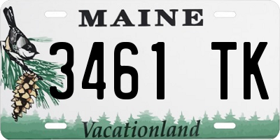 ME license plate 3461TK