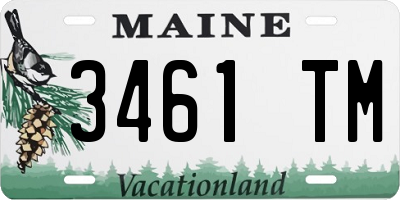 ME license plate 3461TM