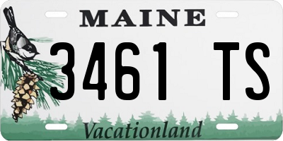ME license plate 3461TS