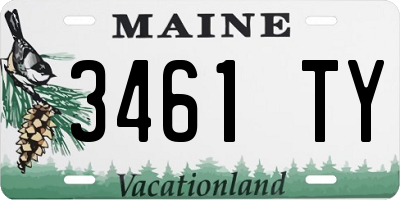 ME license plate 3461TY