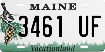 ME license plate 3461UF