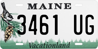 ME license plate 3461UG
