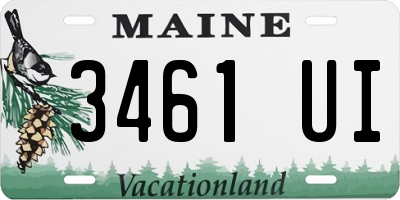 ME license plate 3461UI