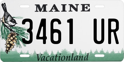 ME license plate 3461UR