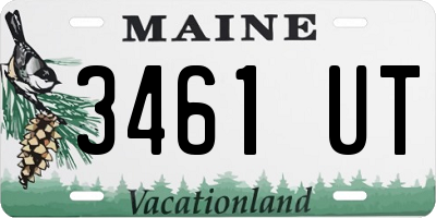 ME license plate 3461UT