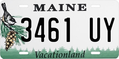 ME license plate 3461UY