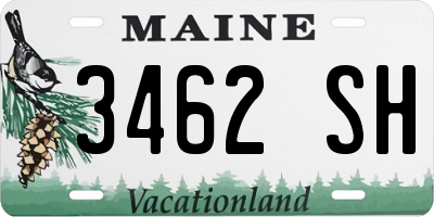 ME license plate 3462SH