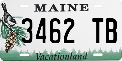 ME license plate 3462TB