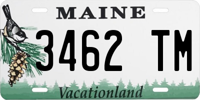 ME license plate 3462TM