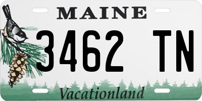 ME license plate 3462TN