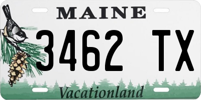 ME license plate 3462TX