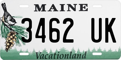 ME license plate 3462UK