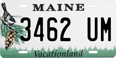 ME license plate 3462UM