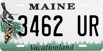 ME license plate 3462UR