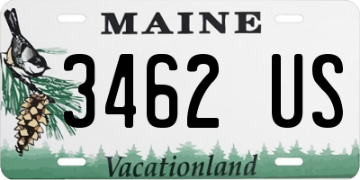 ME license plate 3462US