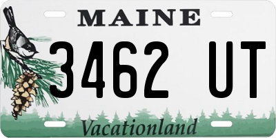 ME license plate 3462UT