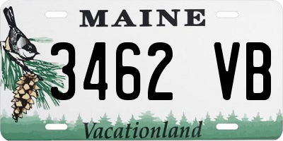 ME license plate 3462VB