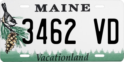 ME license plate 3462VD