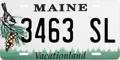 ME license plate 3463SL