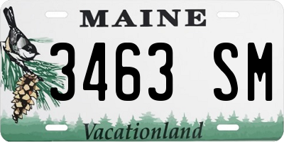 ME license plate 3463SM