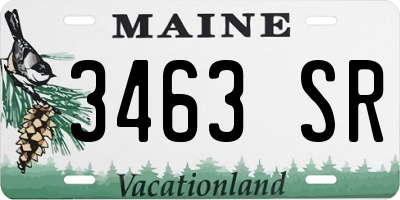 ME license plate 3463SR