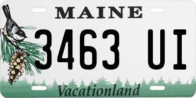 ME license plate 3463UI