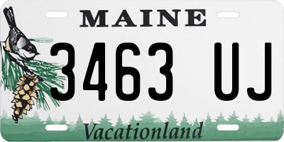 ME license plate 3463UJ
