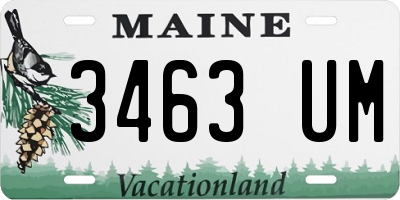 ME license plate 3463UM
