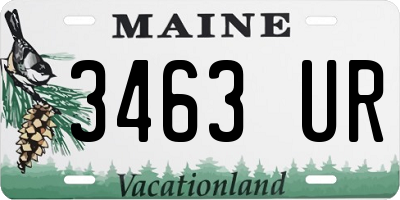 ME license plate 3463UR