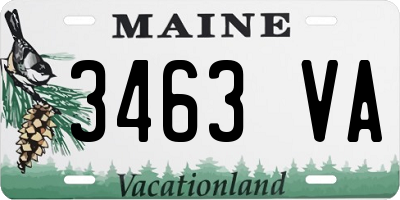 ME license plate 3463VA