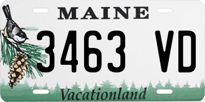 ME license plate 3463VD