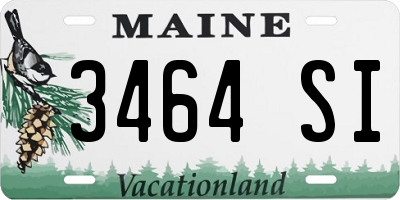 ME license plate 3464SI