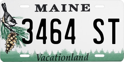 ME license plate 3464ST