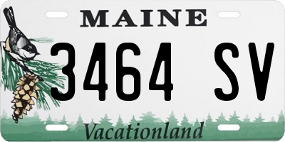 ME license plate 3464SV
