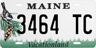 ME license plate 3464TC