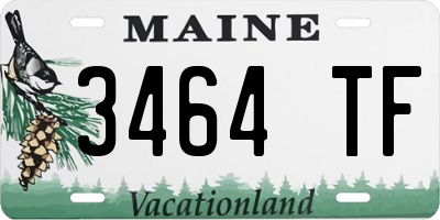 ME license plate 3464TF