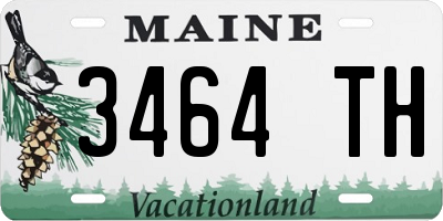 ME license plate 3464TH