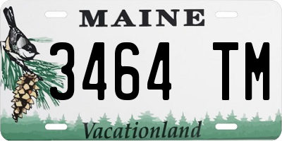 ME license plate 3464TM