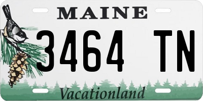 ME license plate 3464TN