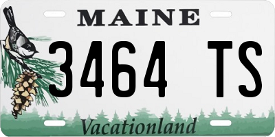 ME license plate 3464TS