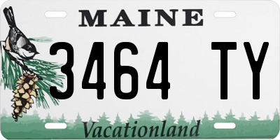 ME license plate 3464TY