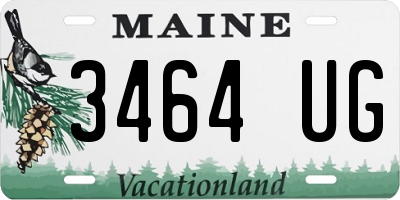 ME license plate 3464UG