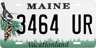 ME license plate 3464UR